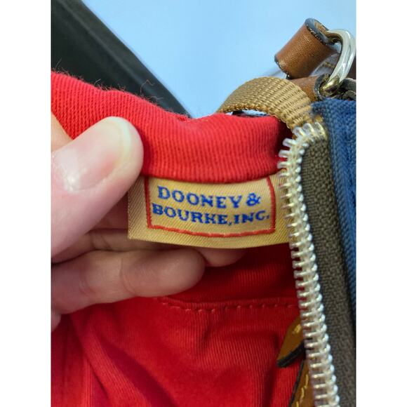 DOONEY & BOURKE SMALL NAVY CANVAS CROSSBODY BAG (ASIS) - Picture 14 of 15